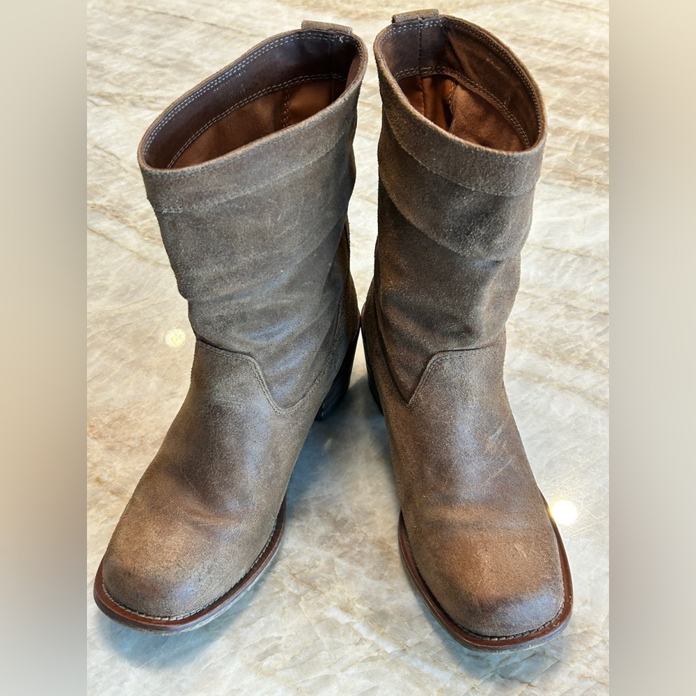 ALDO Brown Leather Slouch Boots Artisan Crafted EU 38.5 US 8–8.5 EUC